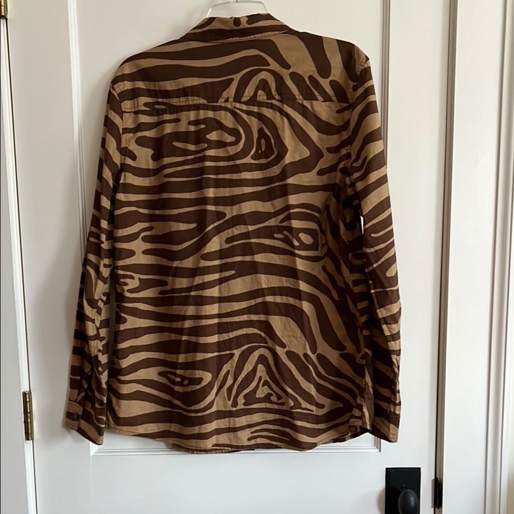 Brown Zebra Print Women's Top - Picture 6 of 6
